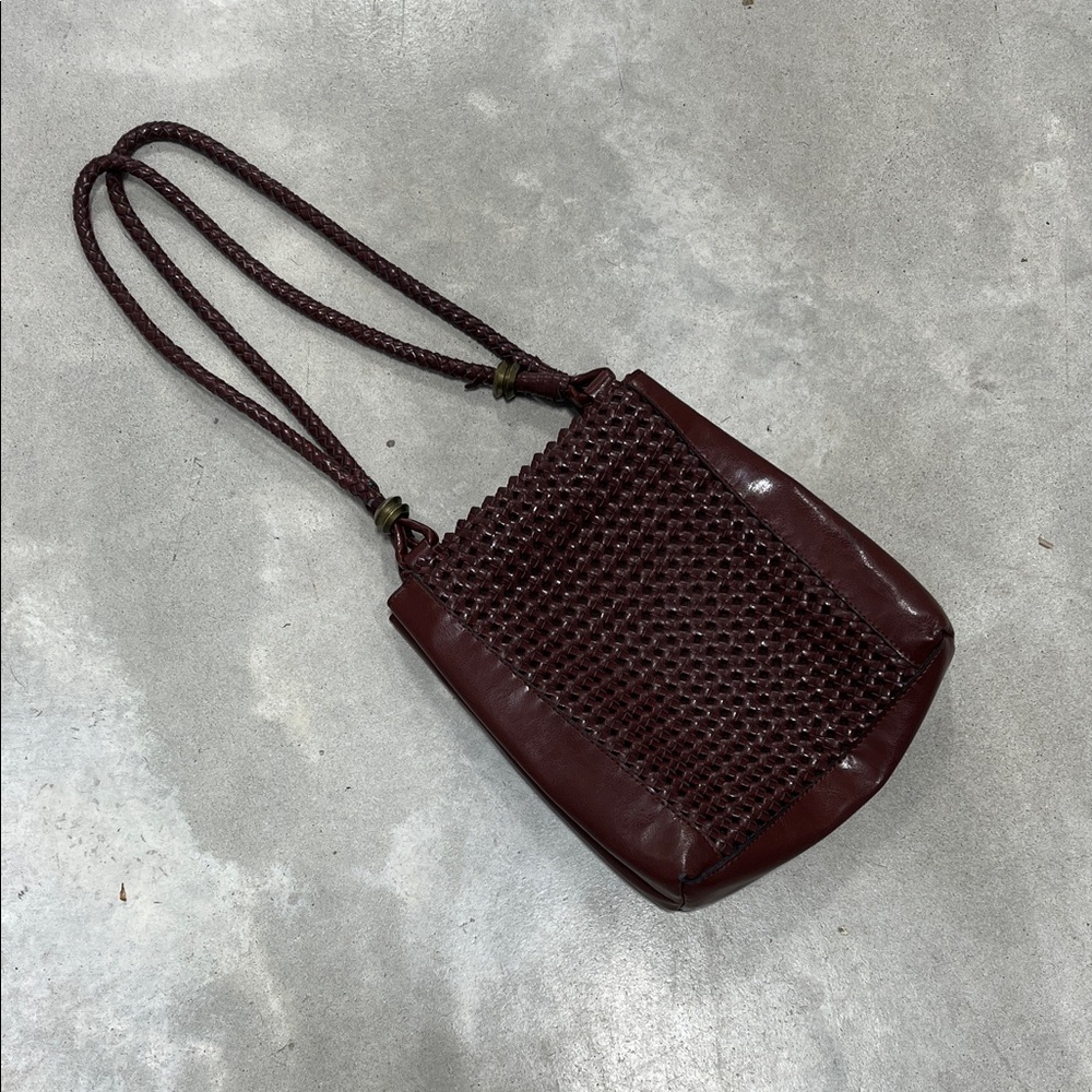VTG Woven Leather Shoulder Bag